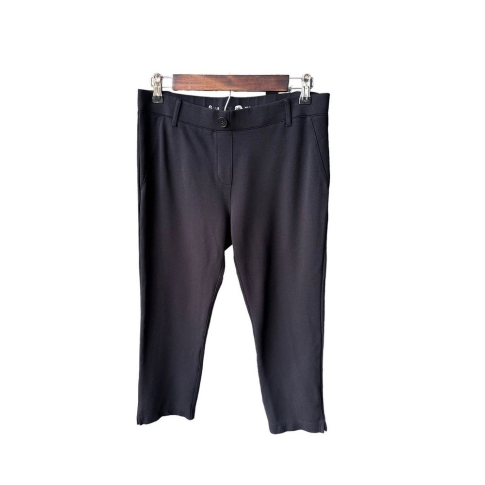 Betabrand Trousers Dress Pants Black Cropped Capri Preppy Career W0249BK Medium